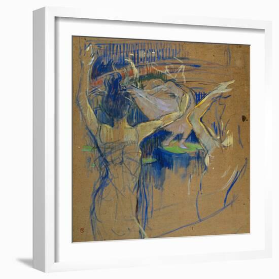 Ballet de Papa Chrysantheme, 1892 Oil on cardboard, 65 x 58,3 cm.-Henri de Toulouse-Lautrec-Framed Giclee Print