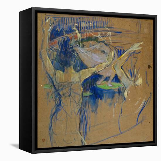 Ballet de Papa Chrysantheme, 1892 Oil on cardboard, 65 x 58,3 cm.-Henri de Toulouse-Lautrec-Framed Stretched Canvas
