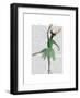 Ballet Deer in Green-Fab Funky-Framed Art Print