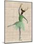 Ballet Deer in Green-Fab Funky-Mounted Art Print