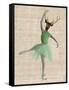 Ballet Deer in Green-Fab Funky-Framed Stretched Canvas