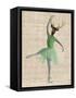 Ballet Deer in Green-Fab Funky-Framed Stretched Canvas