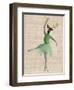 Ballet Deer in Green-Fab Funky-Framed Art Print