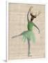 Ballet Deer in Green-Fab Funky-Framed Art Print