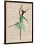 Ballet Deer in Green-Fab Funky-Framed Art Print