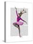 Ballet Deer in Pink-Fab Funky-Stretched Canvas