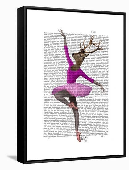 Ballet Deer in Pink-Fab Funky-Framed Stretched Canvas