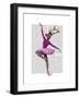 Ballet Deer in Pink-Fab Funky-Framed Art Print