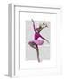 Ballet Deer in Pink-Fab Funky-Framed Art Print