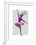 Ballet Deer in Pink-Fab Funky-Framed Art Print