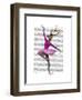 Ballet Deer in Pink-Fab Funky-Framed Art Print