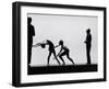 Ballet Master George Balanchine Directing Rehearsal of NYC Ballet Production, Violin Concerto-Gjon Mili-Framed Premium Photographic Print