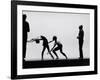 Ballet Master George Balanchine Directing Rehearsal of NYC Ballet Production, Violin Concerto-Gjon Mili-Framed Premium Photographic Print