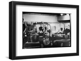 Ballet Master George Balanchine Working with Dancers at Morning Class During NYC Ballet Company-Gjon Mili-Framed Photographic Print