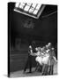 Ballet Master with Ballerinas Practicing Classic Exercise in Rehearsal Room at Grand Opera de Paris-Alfred Eisenstaedt-Stretched Canvas