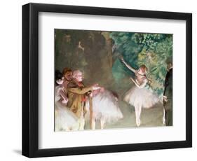 Ballet Practice, 1875-Edgar Degas-Framed Giclee Print