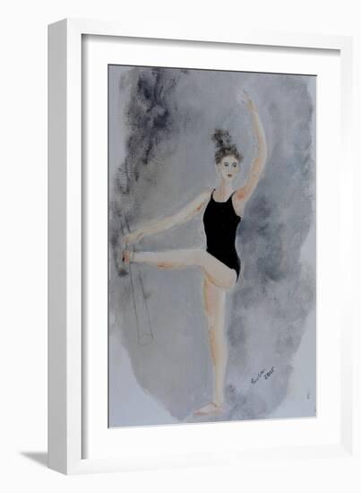 Ballet Practice at the Bar 2015-Susan Adams-Framed Giclee Print