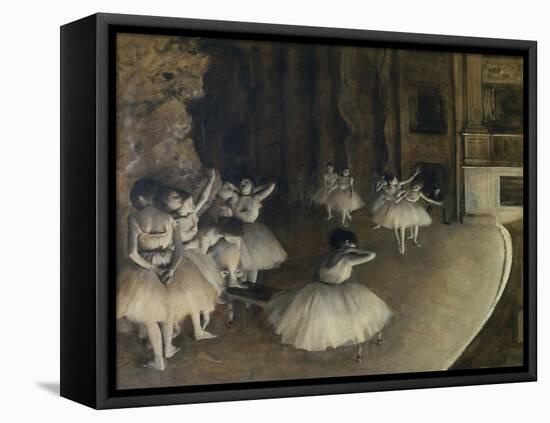 Ballet Rehearsal,1874-Edgar Degas-Framed Stretched Canvas