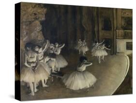Ballet Rehearsal,1874-Edgar Degas-Stretched Canvas