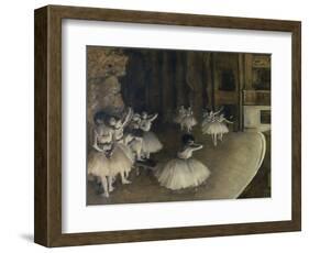 Ballet Rehearsal,1874-Edgar Degas-Framed Art Print