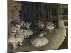 Ballet Rehearsal,1874-Edgar Degas-Mounted Art Print