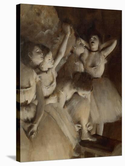 Ballet Rehearsal on Stage, 1874-Edgar Degas-Stretched Canvas