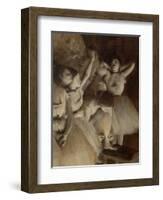 Ballet Rehearsal on Stage, 1874-Edgar Degas-Framed Giclee Print