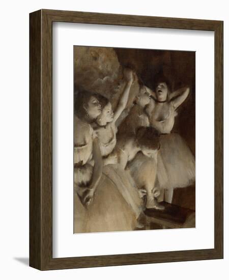 Ballet Rehearsal on Stage, 1874-Edgar Degas-Framed Giclee Print