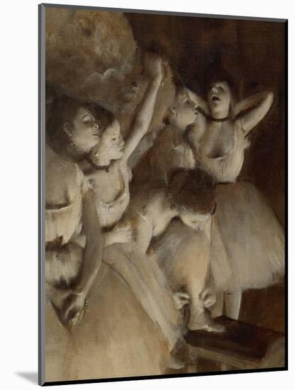 Ballet Rehearsal on Stage, 1874-Edgar Degas-Mounted Giclee Print