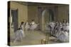 Ballet Room at the Opera in Rue le Peletier, c.1872-Edgar Degas-Stretched Canvas