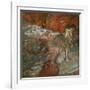 Ballet scene. Around 1890. Oil on paper, laminated on panel.-Edgar Degas-Framed Giclee Print