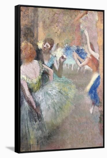 Ballet Scene (Scene de Ballet). Ca. 1885-Edgar Degas-Framed Stretched Canvas