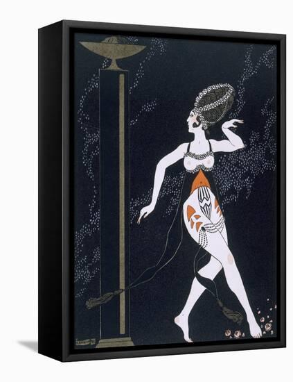 Ballet Scene with Tamara Karsavina (1885-1978) 1914 (Pochoir Print)-Georges Barbier-Framed Stretched Canvas