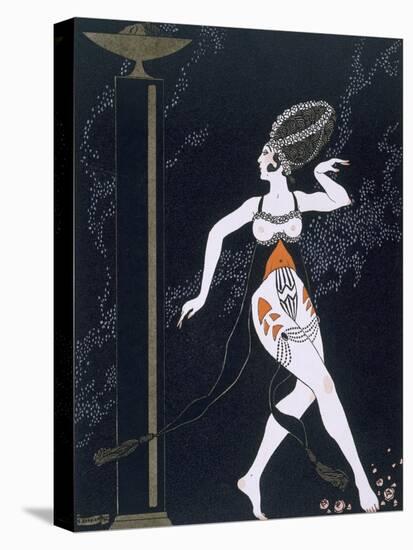 Ballet Scene with Tamara Karsavina (1885-1978) 1914 (Pochoir Print)-Georges Barbier-Stretched Canvas