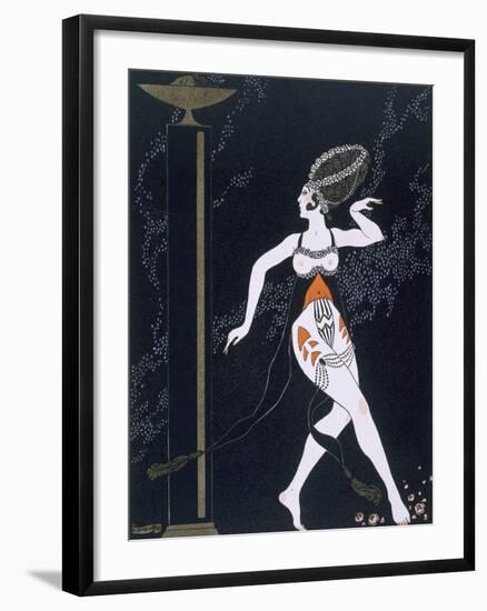 Ballet Scene with Tamara Karsavina (1885-1978) 1914 (Pochoir Print)-Georges Barbier-Framed Giclee Print