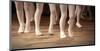 Ballet School Girls on Points-null-Mounted Art Print