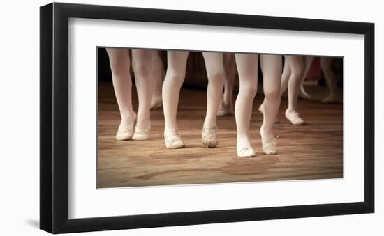 Ballet School Girls on Points-null-Framed Art Print