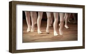 Ballet School Girls on Points-null-Framed Art Print