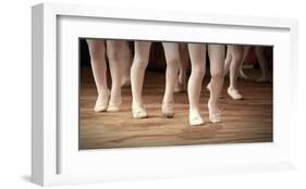 Ballet School Girls on Points-null-Framed Art Print