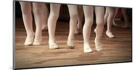 Ballet School Girls on Points-null-Mounted Art Print