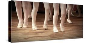 Ballet School Girls on Points-null-Stretched Canvas