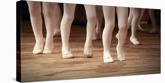 Ballet School Girls on Points-null-Stretched Canvas