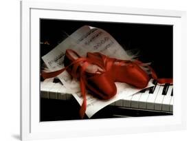 Ballet Slippers (On Piano)-null-Framed Photo