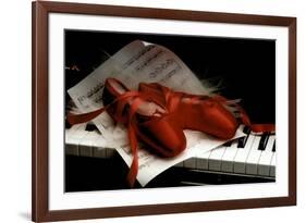 Ballet Slippers (On Piano)-null-Framed Photo