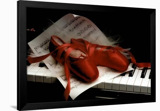 Ballet Slippers (On Piano)-null-Framed Photo