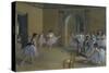 Ballet Studio at the Opera in Rue Le Peletier, 1872-Edgar Degas-Stretched Canvas