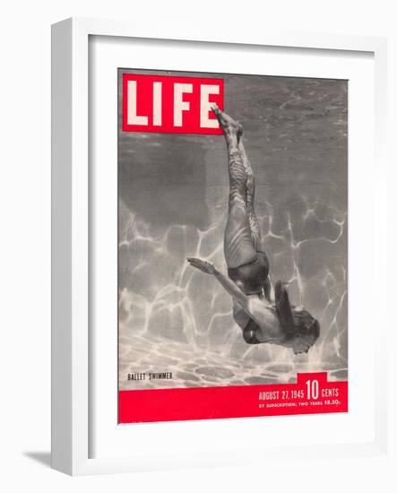 Ballet Swimmer Belita, August 27, 1945-Walter Sanders-Framed Photographic Print