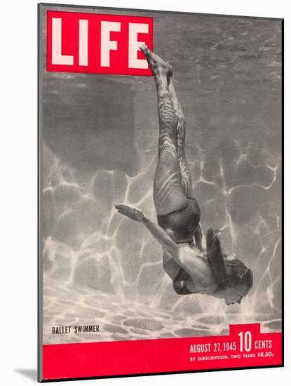 Ballet Swimmer Belita, August 27, 1945-Walter Sanders-Mounted Photographic Print