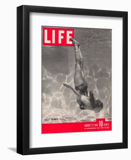 Ballet Swimmer Belita, August 27, 1945-Walter Sanders-Framed Premium Photographic Print