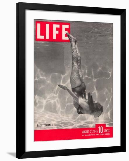 Ballet Swimmer Belita, August 27, 1945-Walter Sanders-Framed Premium Photographic Print